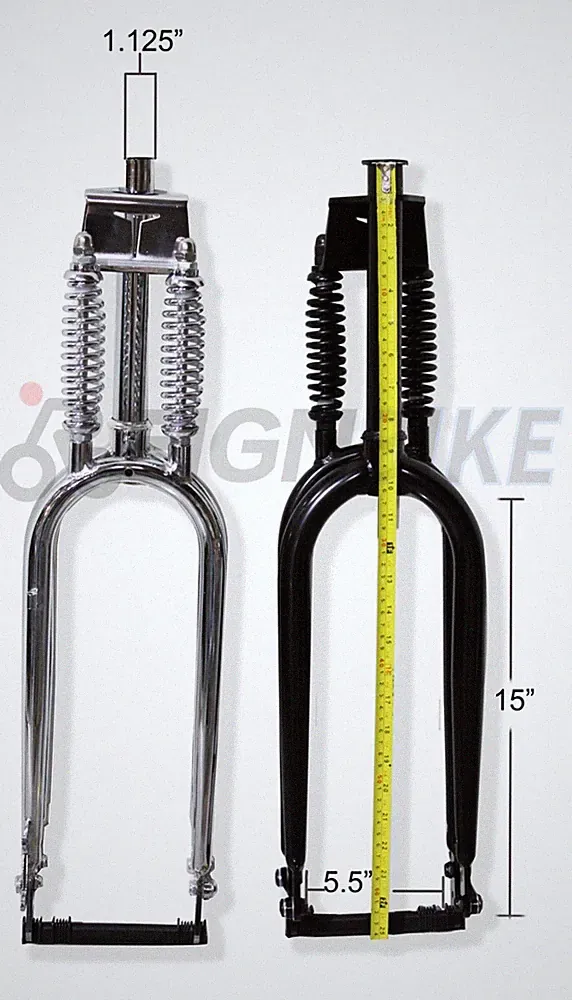 1-1/8" Fork 26" x 4 Cruiser Bicycle Dual Springer Classic Disc Brake Fat Bike