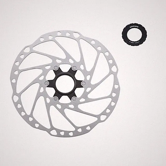 1 or 2 Shimano Deore SM-RT64-L Disc Brake Rotor 203mm Center Lock W/Lock Ring