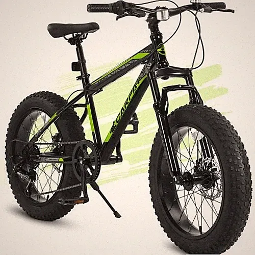 20" 7-Speed Mountain Bike for Kids and Teenagers, Disc Brakes, Blackish Green