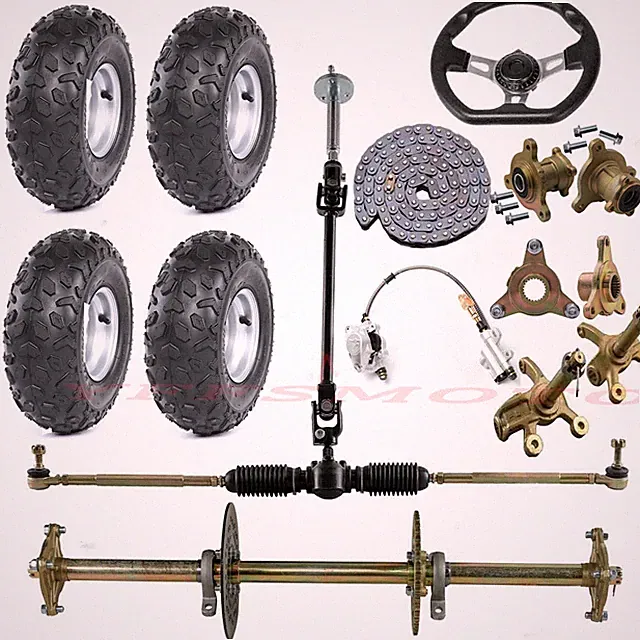 32'' Rear Axle Kit 145/70-6'' Tire Steering Wheel Brake Caliper for Trike E-bike