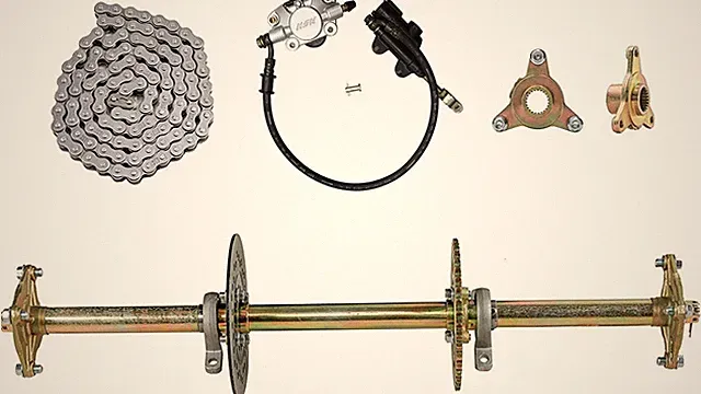 32" Rear Live Axle Kit+Brake Assembly+Sprocket Hub Go Kart ATV Drift Trike Bike