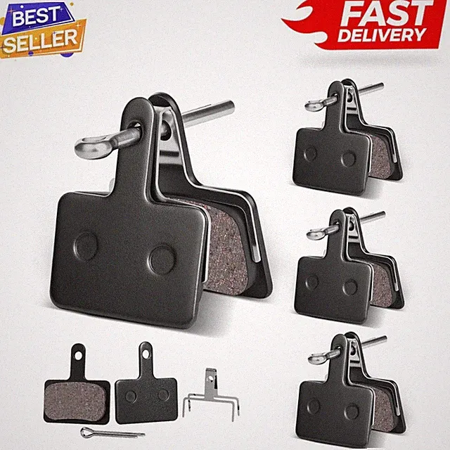 4 Pairs MTB Disc Brake Pads Resin & Semi-Metallic Quiet W/ Install Kit E-Bike