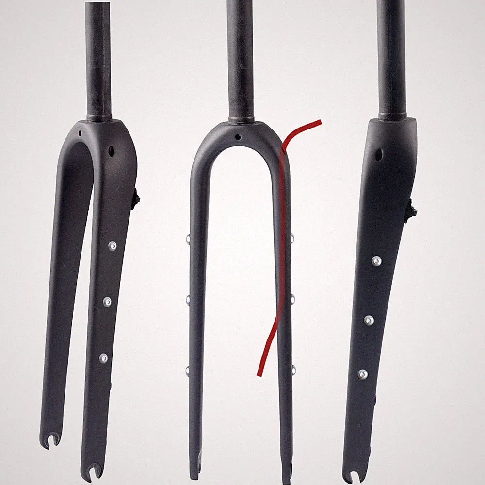 700C Carbon fiber 1 1/8 road Gravel bike wide tire Fork Flat Mount Disc QR