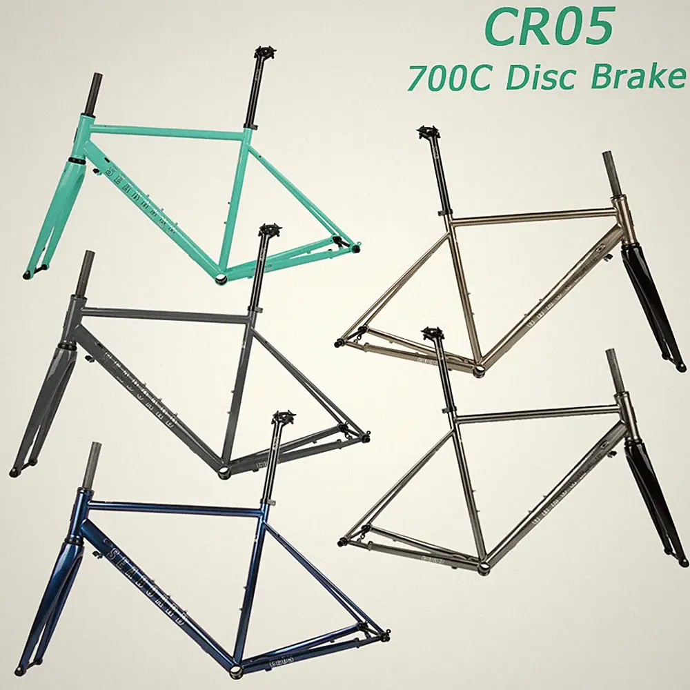 700C Road Bike Frameset with Carbon Fork Thru Axle Disc Brake Bicycle Frame