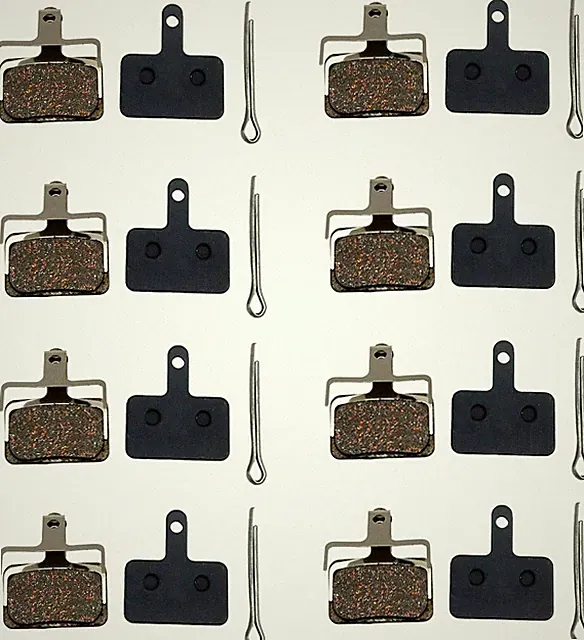 8 Pairs Bike Brake Pads Resin Semi-Metal Bicycle Disc Brake Pads Compatible with