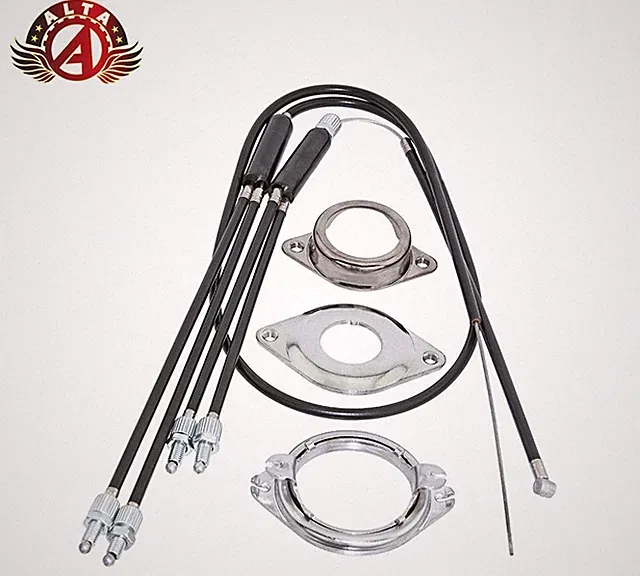 ALTA BMX Bicycle 1" Rotor Set Chrome With Black Cables FREESTYLE BIKE Rotor
