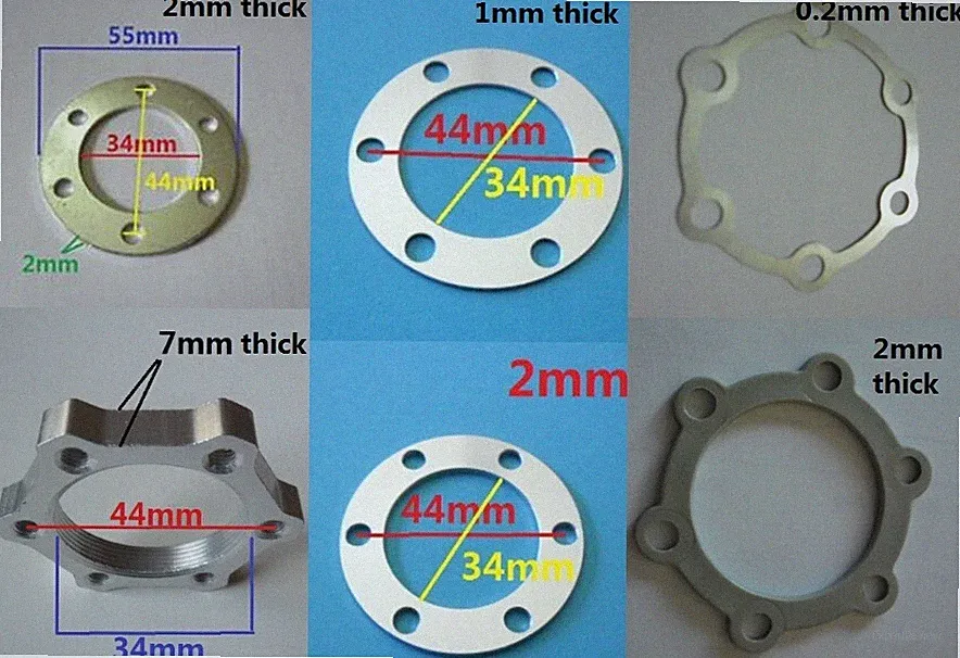 APAR EBIKES Bike 6 Bolt disc brake rotor spacer Φ44mm shim 2/2.5/4/5mm alum