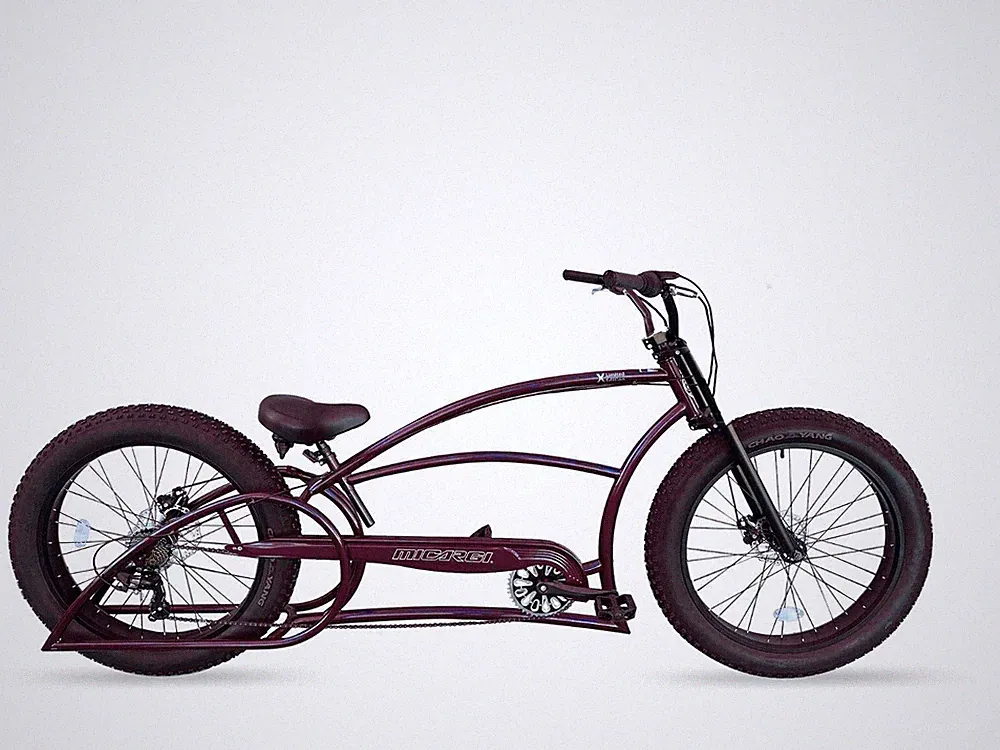 Beach Cruiser Stretch Lowrider 7 Speed Shimano Bike Limited Edition Disc Brakes