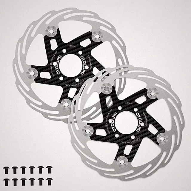 Bicycle Disc Brake 160/180mm Floating Rotors Carbon Fiber 6 Holes Ultra-light