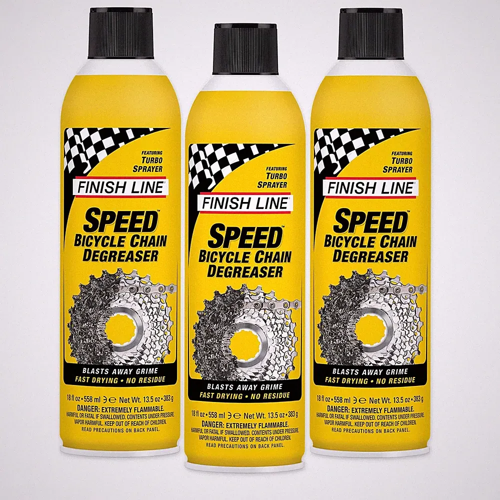 Bike Degreaser Dry Formula Bicycle Chains Gears Disc Brakes 18oz 3 Pack Finish