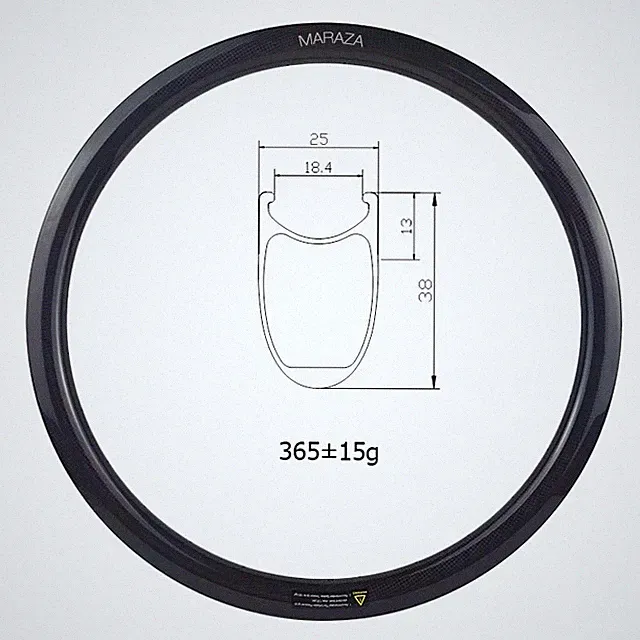 BMX Bicycle Carbon Rim 24 Inch 507 38*25mm Recumbent Bike Disc Brake Ring