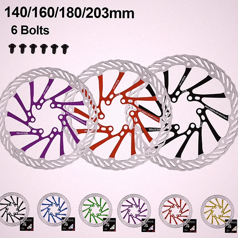 BMX Bicycle Disc Brake Rotors Hydraulic 140/160/180/203mm Mountain Bike 6 Bolts