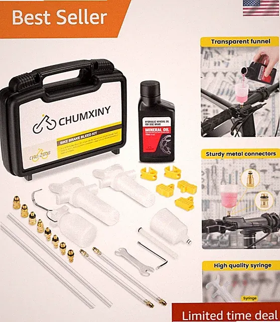 Brake Bleed Kit for Shimano, TEKTRO, TRP Hydraulic Disc Brakes. Bicycle Hydra...