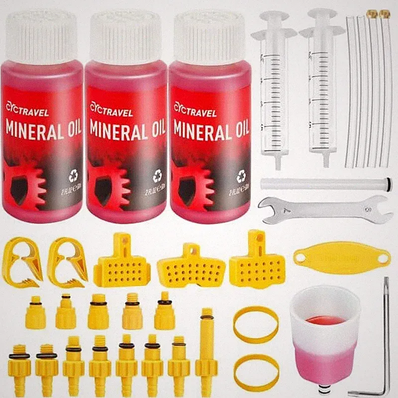 Brake Bleed Kit for Shimano, TEKTRO, TRP Hydraulic Disc Brakes. Bicycle Hydrauli