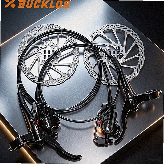 BUCKLOS MTB 2 Pistons Hydraulic Disc Brake Set with 160mm Rotor Front&Rear Set