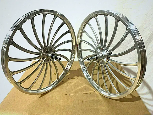 Custom BMX Bikes Wheelset Alloy CNC 20" x 32MM x 18 Spokes Disc Brake Mount