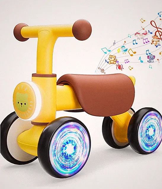 doselie 4 wheel babby toddler balance Training Bicycle Lights And Sound! NWT