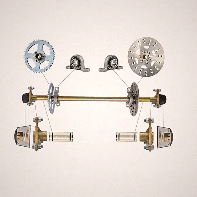Drift Trike Go Kart Rear Axle Wheel Kit Hub Disc Assembly ATV QUAD Buggy