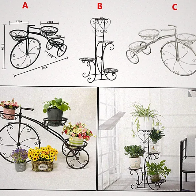 Extra Large Metal Plant Stand Shelf Anti Rust Iron Garden Flower Rack Out/Indoor