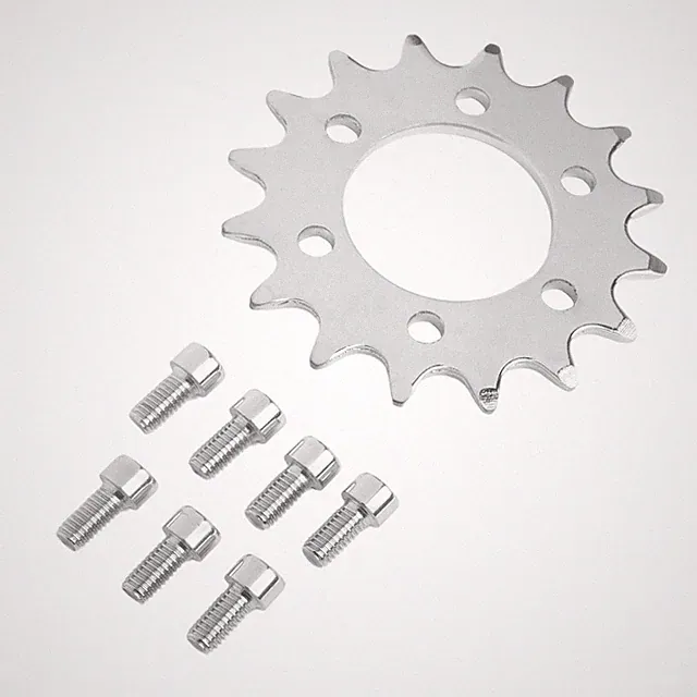 Heavy Duty 16T Fixed Gear Chain Wheel for Bicycles with Disc Brake Mount
