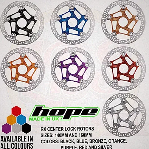 Hope Road Gravel RX CL Centre Lock Rotor 140mm 160mm - All Colors - Brand New
