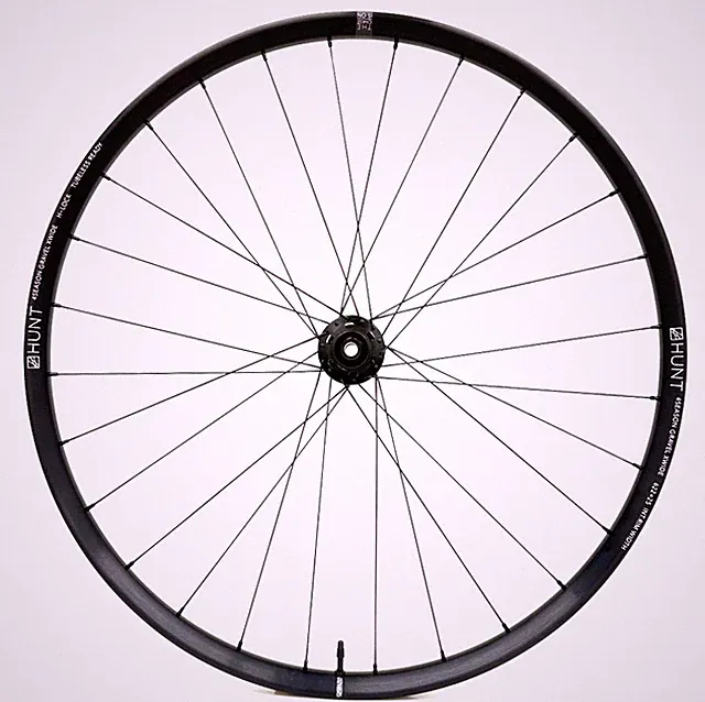 HUNT 4 Season Gravel X-Wide Alloy Tubeless CL Disc 700c FRONT Wheel 12 x 100mm