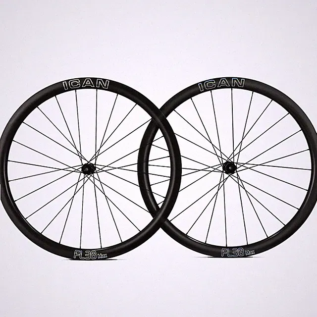 ICAN FL38 Max Carbon Disc Road Bike Wheelset 1300g 36T Ratchet System Hub