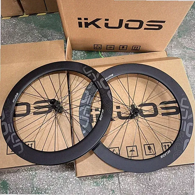 IKUOS 45/50/55/65mm Gravel Road Carbon Wheelset Disc Brake 700c Wheels HG/XDR