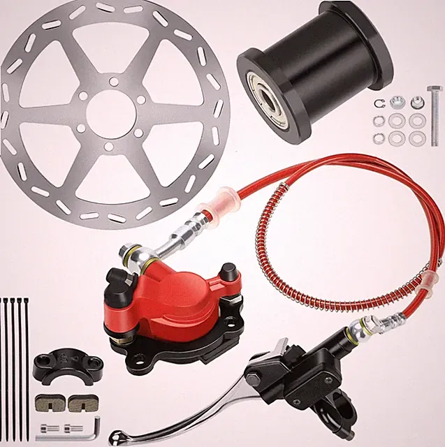 Mini Bike Hydraulic Brake Kit with 180Mm Mini Bike Rear Disc Brake Rotor Replace