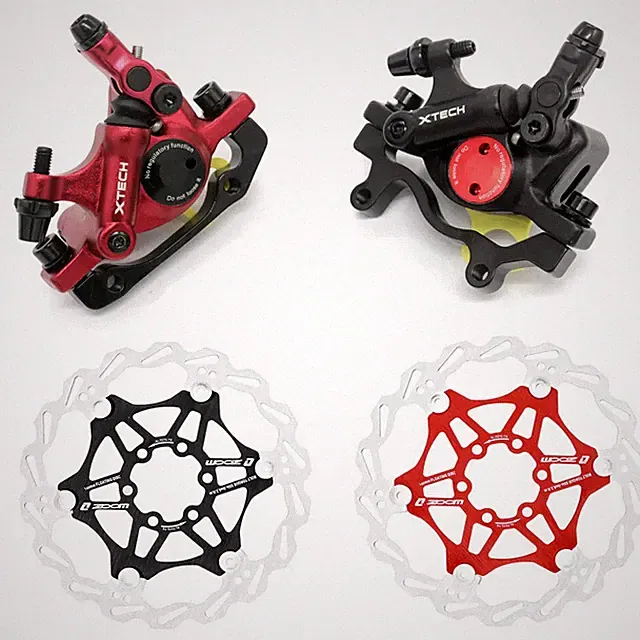 MTB Bicycle Brakes Caliper Rotors Hydraulic Piston Two-way Disc Bicycle Parts