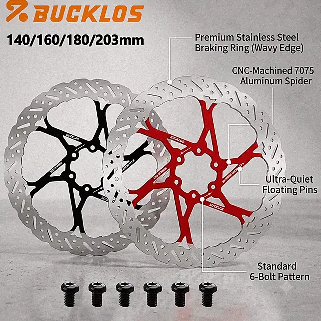 MTB Bicycle Disc Brake Rotor 140/160/180/203mm 6 Bolts Colorfuls For Shimano US