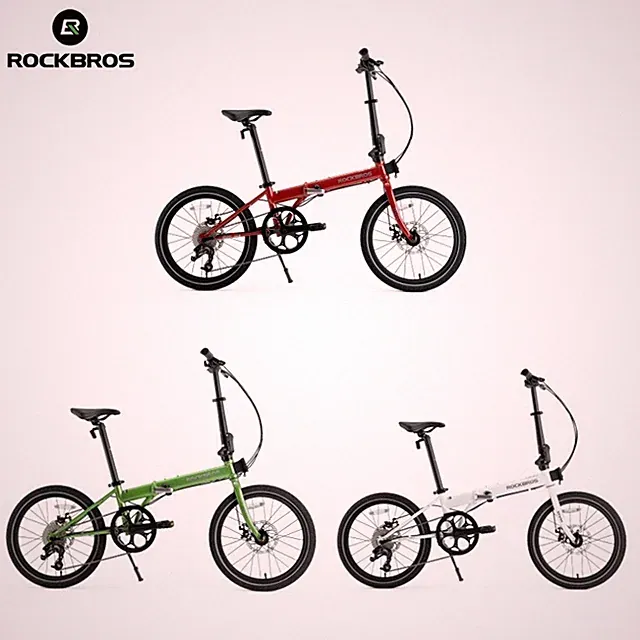 ROCKBROS SVK 20"Folding Bike 9-Speed Disc Brakes Steel Frame Adjustable Bar&Seat