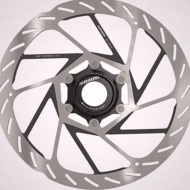SRAM HS2 Disc Brake Rotor - 200mm, Center Lock, Rounded, Silver/Black