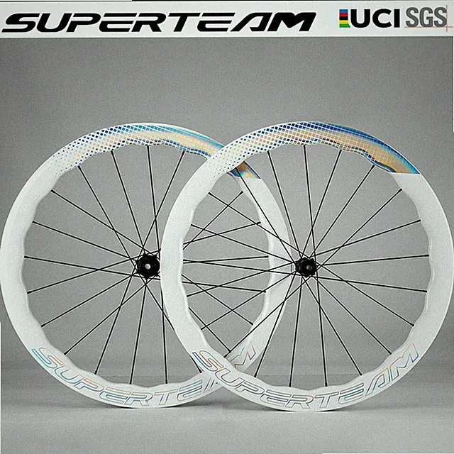 SUPERTEAM Disc Brake Wheels Classic PRO D28-50 DISC Brake Shine Decals White Rim