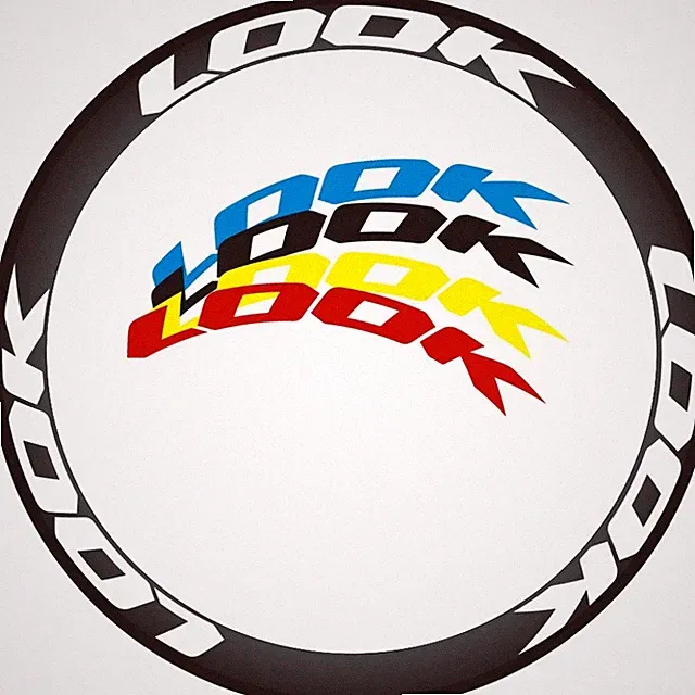 Two Wheel Sticker Set for LOOK Road Bike Bicycle Carbon Cycling Decals